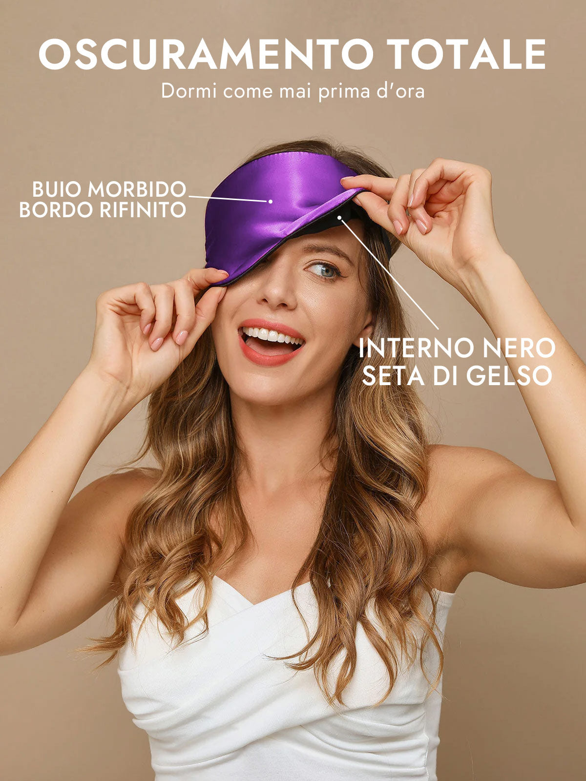 [Viola] SilkSilky-IT Mascherina da Notte 002