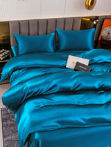 [Verde Acqua] SilkSilky-IT 19Momme Set di biancheria da letto 003