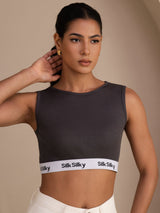 [Grigio] SilkSilky-IT Sleeveless Crew Neck Cami 003