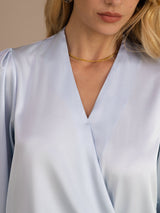 [Azzurro] SilkSilky-IT Long Sleeve Blouse 005
