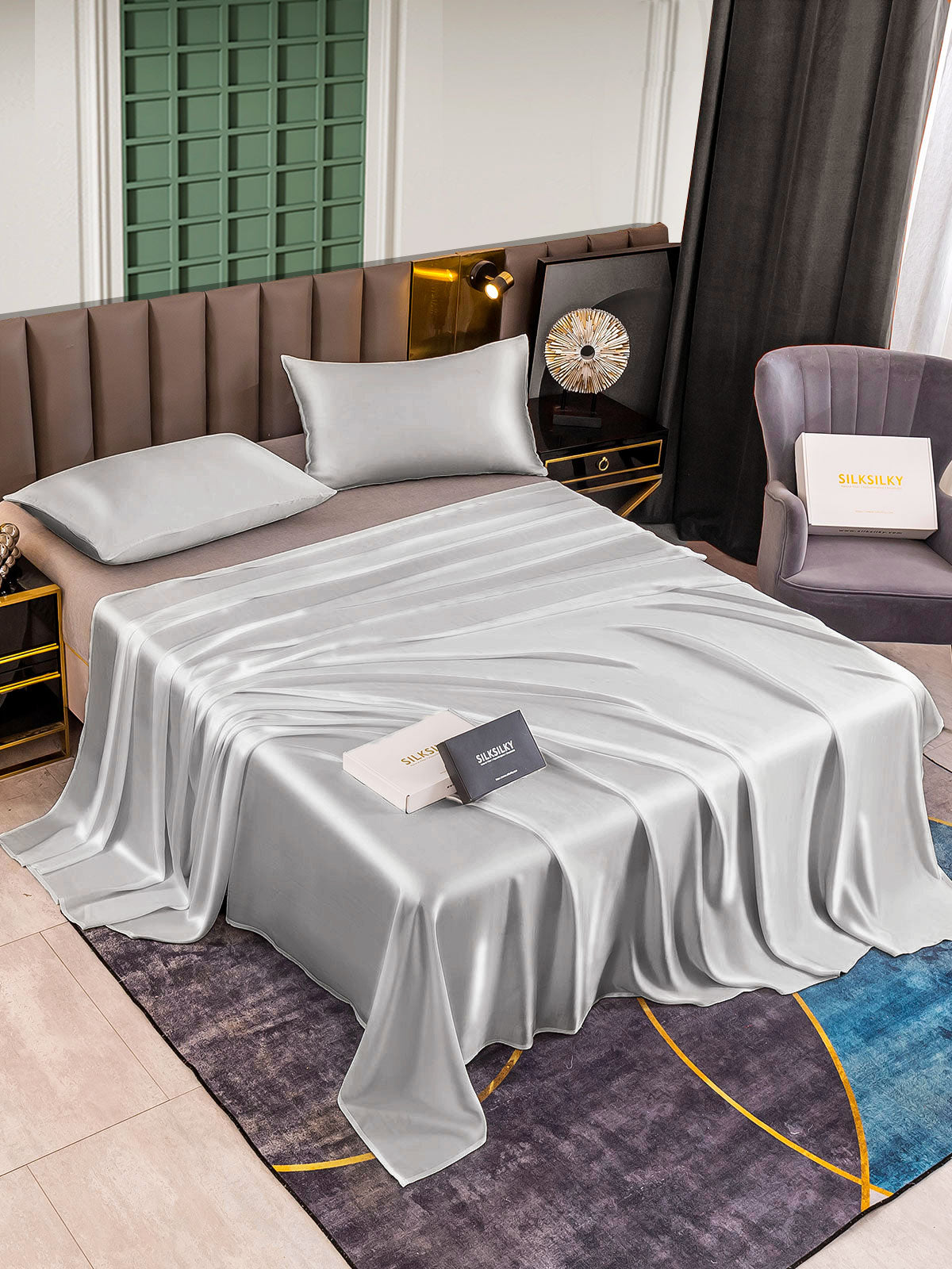 [Argento] SilkSilky-IT 25Momme Seta pura Bedding Set 003