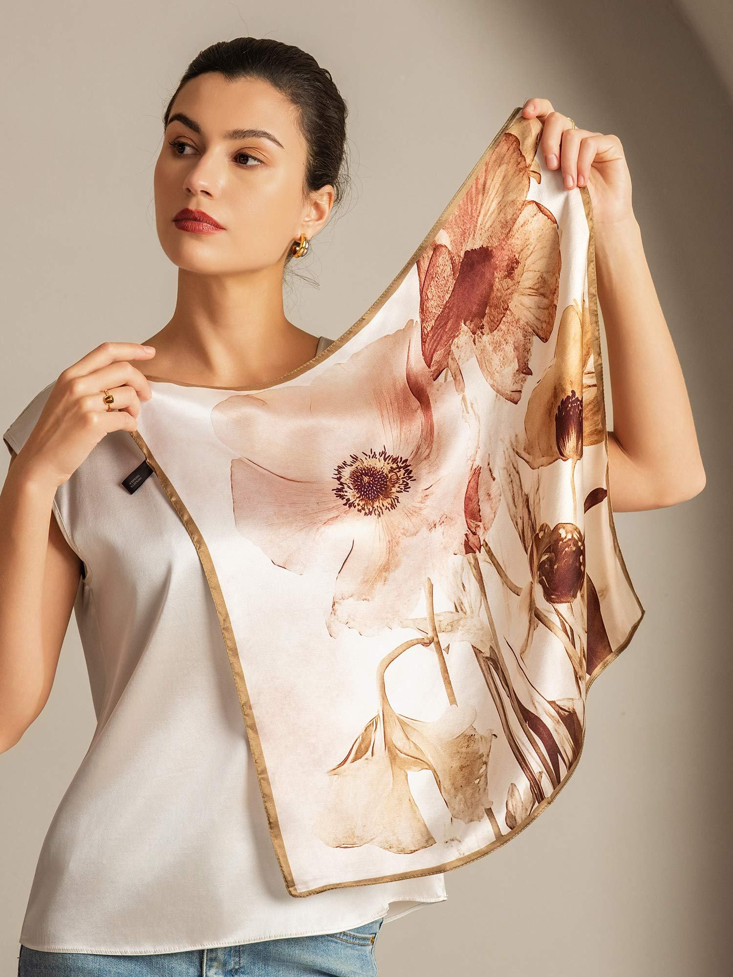[P092] SilkSilky-IT Seta pura Scarf 004
