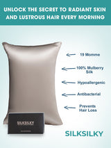 [Grigio] SilkSilky-IT 19Momme Seta pura Pillowcase 002