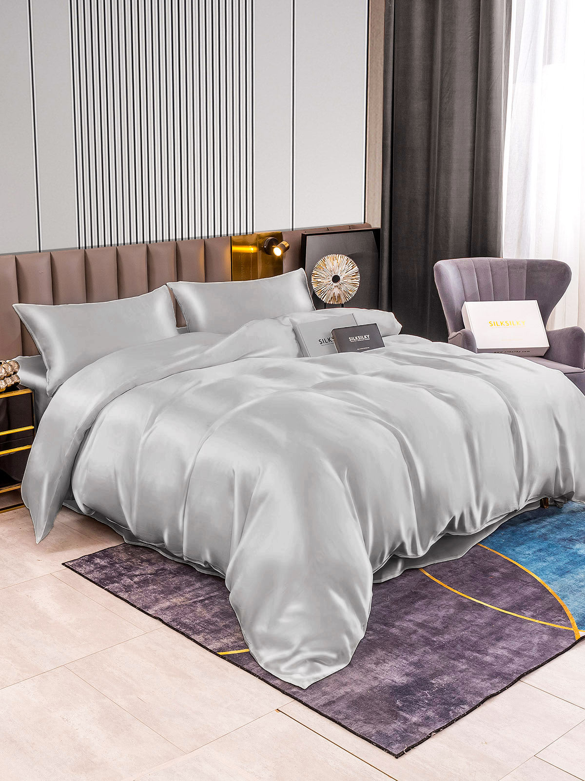 [Argento] SilkSilky-IT 22Momme Seta pura Bedding Set 002