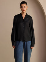 [Nero] SilkSilky-IT Long Sleeve Blouse 003