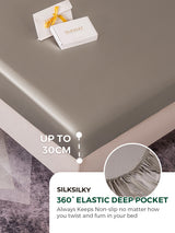 [Grigio] SilkSilky-IT 19Momme Set di biancheria da letto 004