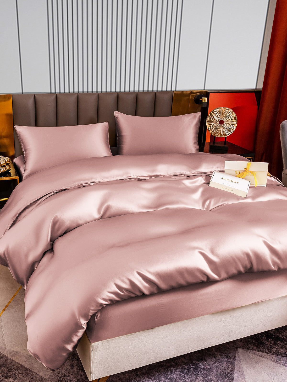 [Malva Pallido] SilkSilky-IT 22Momme Seta pura Bedding Set 003