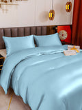 SilkSilky IT 19Momme Seta pura Bedding Set Azzurro 004