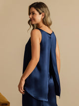 [Blu Scuro] SilkSilky-IT Sleeveless Scoop Neck Cami 003