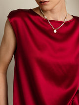 [Vino] SilkSilky-IT Cap Sleeve Round Neck Magliette donna 008