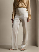 [Bianco] SilkSilky-IT Pantaloni da donna 003
