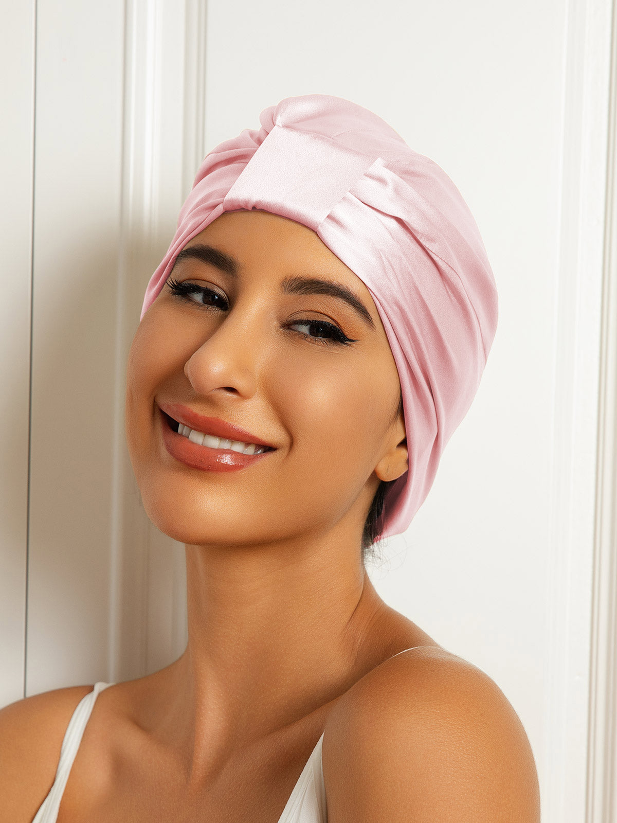 [Rosa Chiaro] SilkSilky-IT Seta pura Sleep Cap 001