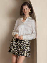 [Bianco] SilkSilky-IT Long Sleeve Lapel Collar Camicie da donna 004