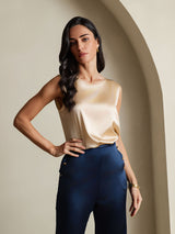 [Champagne] SilkSilky-IT Sleeveless Round Neck Cami 003