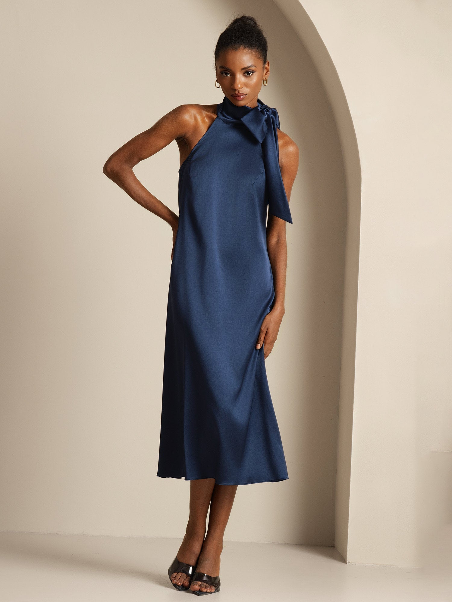 [Blu Scuro] SilkSilky-IT 19Momme Seta Dress 008,