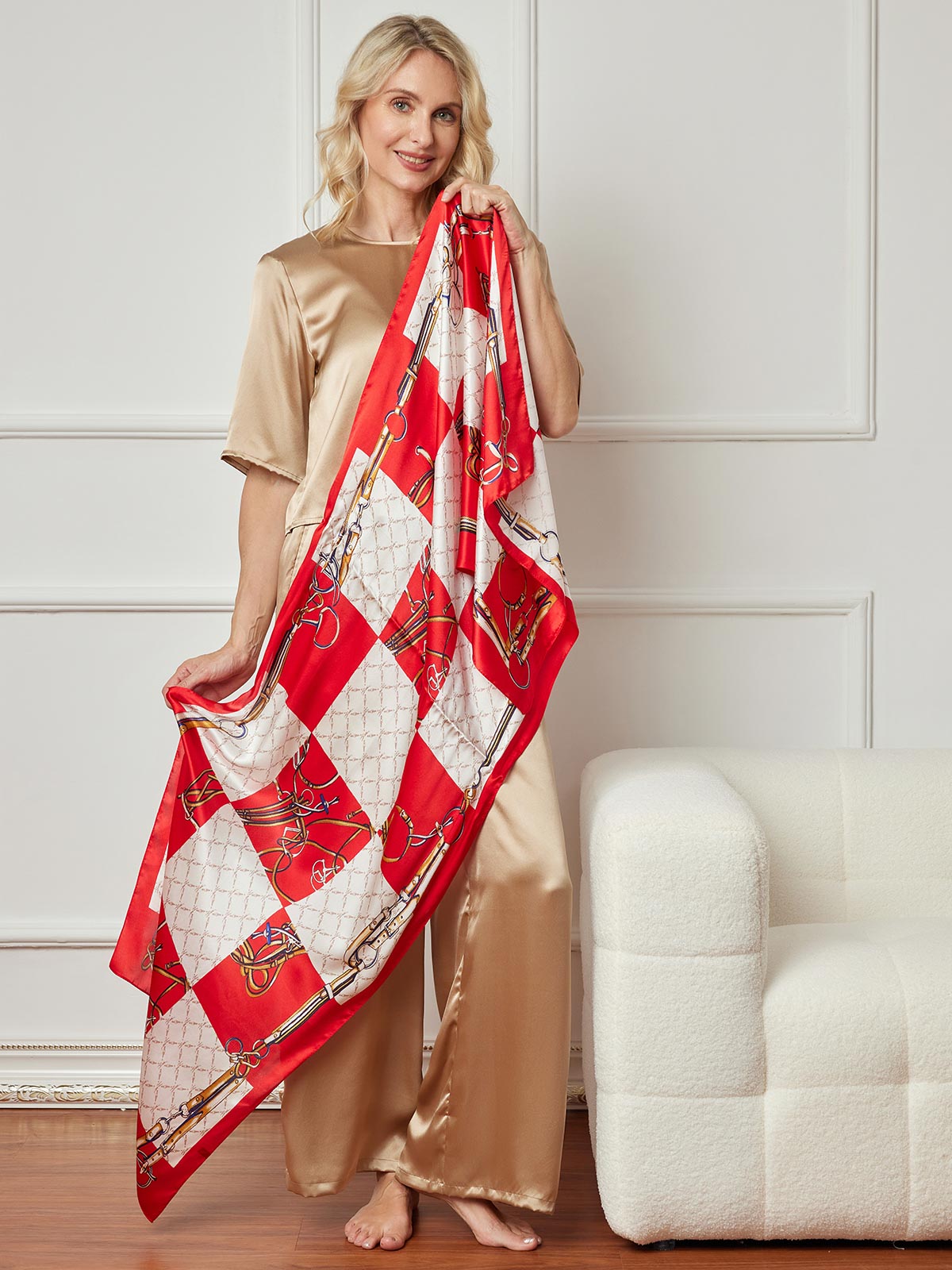 [P022] SilkSilky-IT Seta pura Scarf 005,