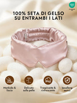 [Rosa Chiaro] SilkSilky-IT Mascherina da Notte 002