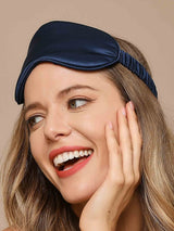 [Blu Scuro] SilkSilky-IT Mascherina da Notte 004