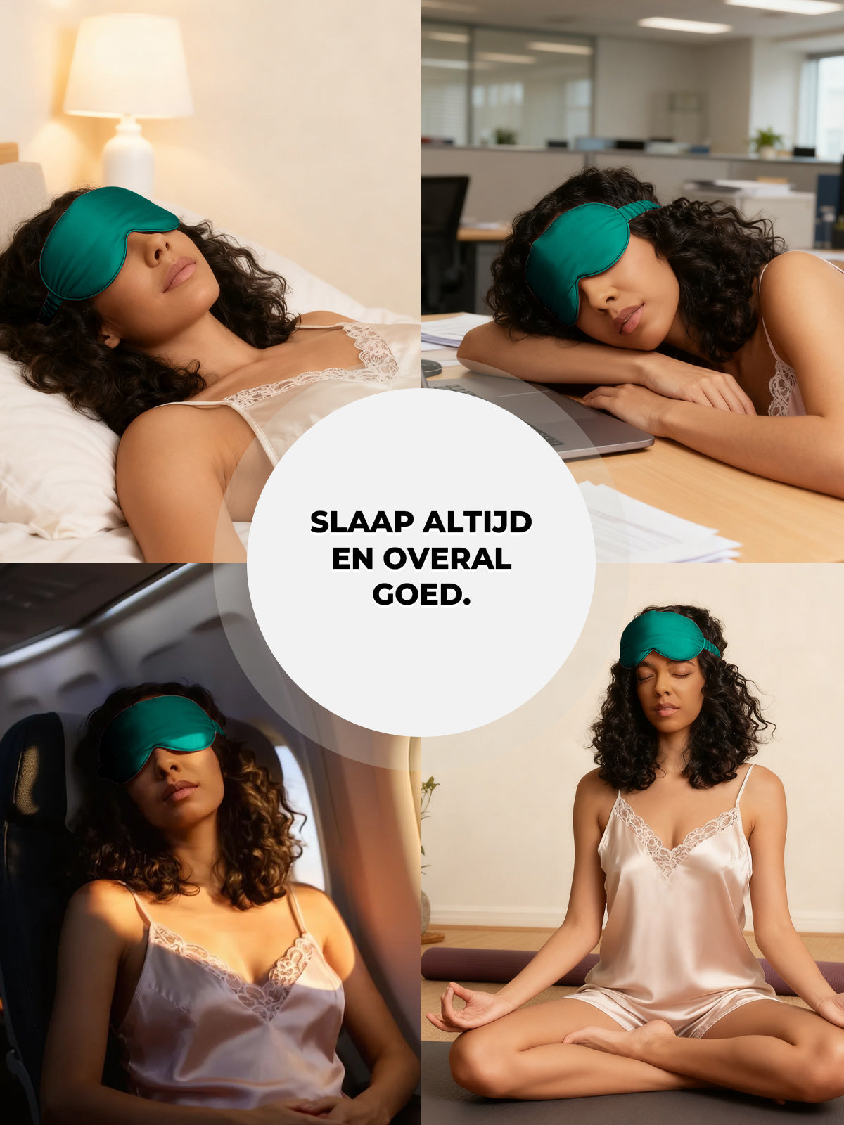 [Verde Scuro] SilkSilky-IT Seta pura Eye Mask 007