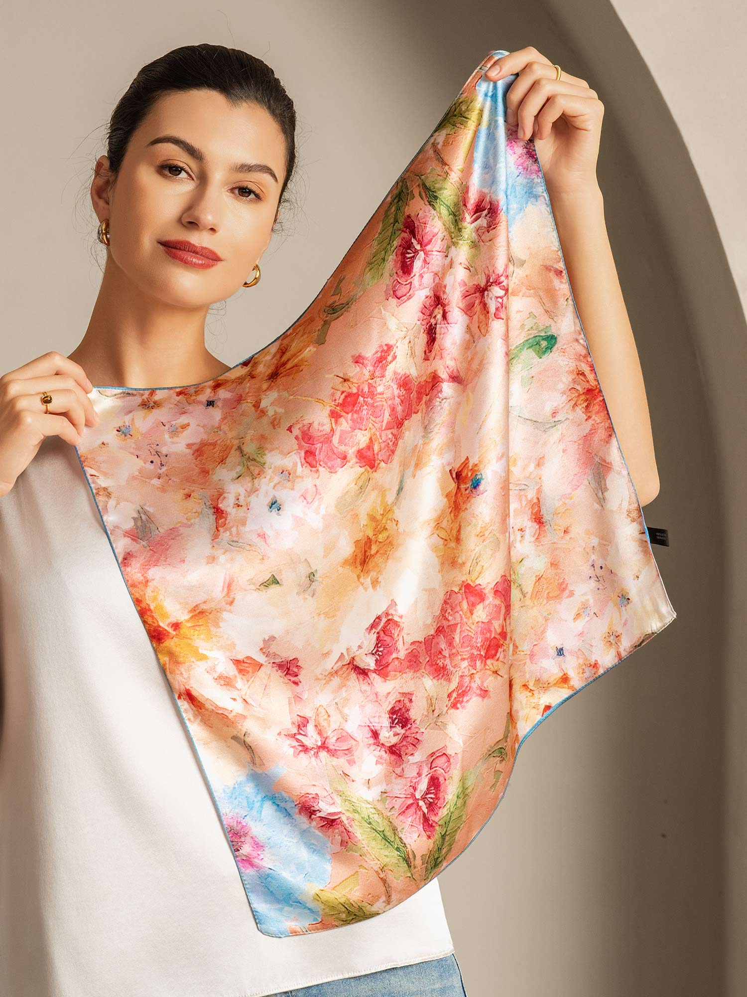 [P098] SilkSilky-IT Seta pura Scarf 005,