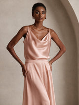 [Toscana] SilkSilky-IT Spaghetti Strap Cowl Neck Cami 001