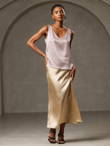[Grigio Ombra] SilkSilky-IT Sleeveless V Neck Cami 002