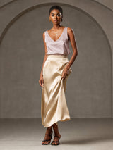 [Grigio Ombra] SilkSilky-IT Sleeveless V Neck Cami 006
