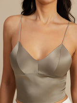[Cachi] SilkSilky-IT Spaghetti Strap V Neck Cami 004