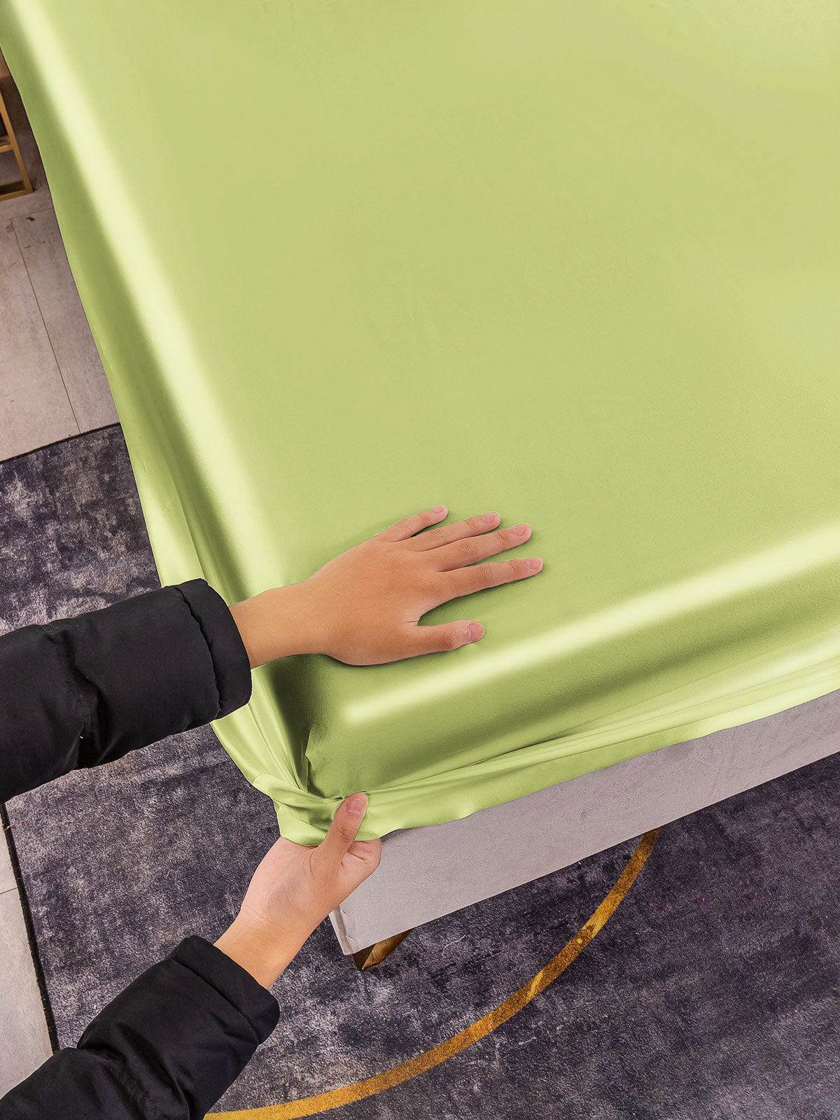 [Menta Verde] SilkSilky-IT 19Momme Sheet 006