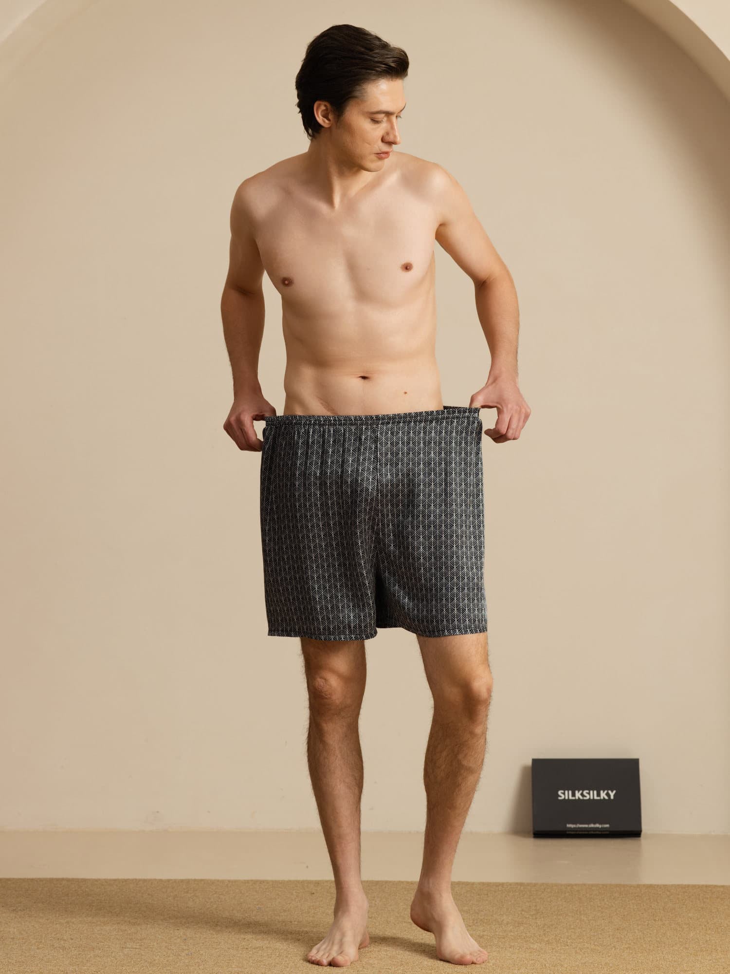 [Ginkgo Nero] SilkSilky-IT Mens Sleep Bottoms 007