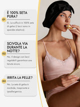 [Nero] SilkSilky-IT Cuffia di seta 006