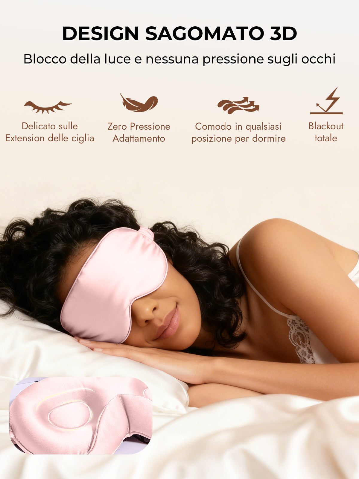 [Rosa] SilkSilky-IT Seta pura Eye Mask 006