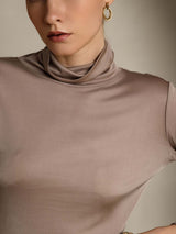 [Cachi] SilkSilky-IT Manica lunga Dolcevita Magliette donna 007