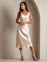 [Beige] SilkSilky-IT Sleeveless Vestiti da donna 003
