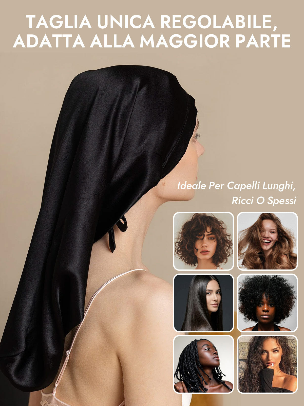 [Nero] SilkSilky-IT Cuffia di seta 006