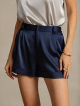 [Blu Scuro] SilkSilky-IT Pantaloncini da donna 003