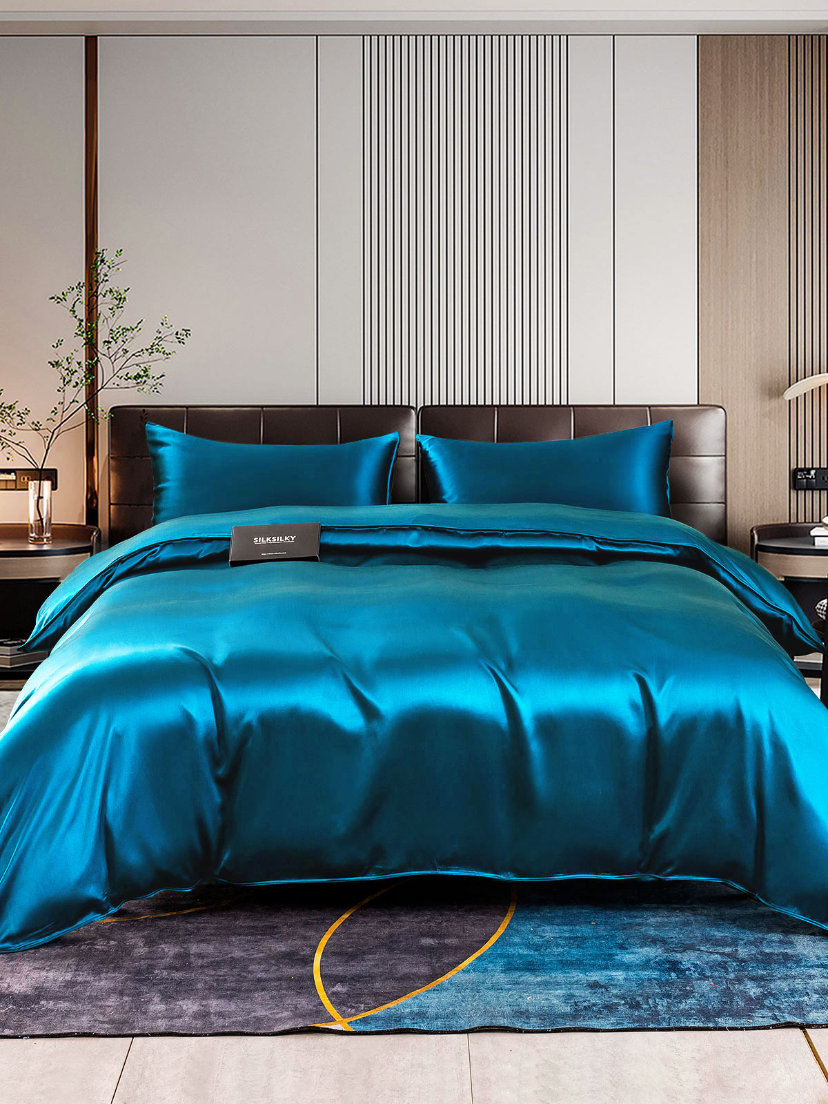 [Verde Acqua] SilkSilky-IT 22Momme Seta pura Bedding Set 001