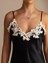 [Nero] SilkSilky-IT Sleeveless V Neck Vestiti da donna 004