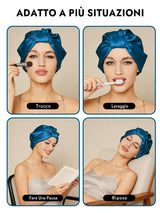 [Verde Acqua] SilkSilky-IT Cuffia di seta 006