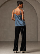 [Verde Petrolio Intenso] SilkSilky-IT Spaghetti Strap Cami 006