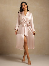 [Rosa] SilkSilky-IT Long Sleeve Vestaglia da donna 008
