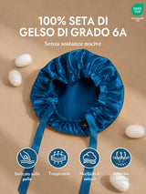 [Verde Acqua] SilkSilky-IT Cuffia di seta 002
