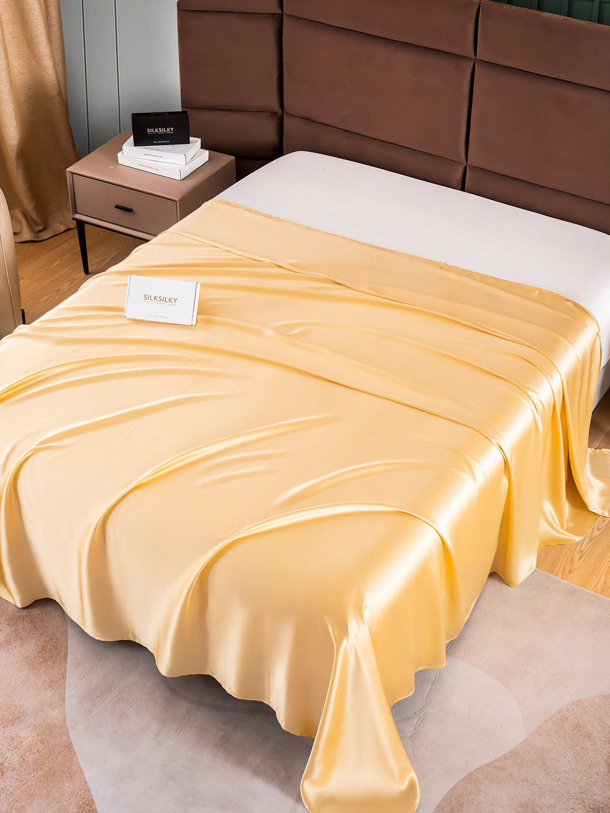 [Champagne] SilkSilky-IT 25Momme Seta pura Sheet 002