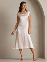 [Rosa] SilkSilky-IT Cap Sleeve Vestiti da donna 003