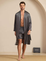 [Ginkgo Nero] SilkSilky-IT Long Sleeve Pigiami da uomo 004