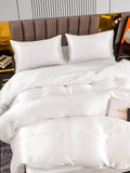 SilkSilky IT 22Momme Seta pura Bedding Set Bianco 005