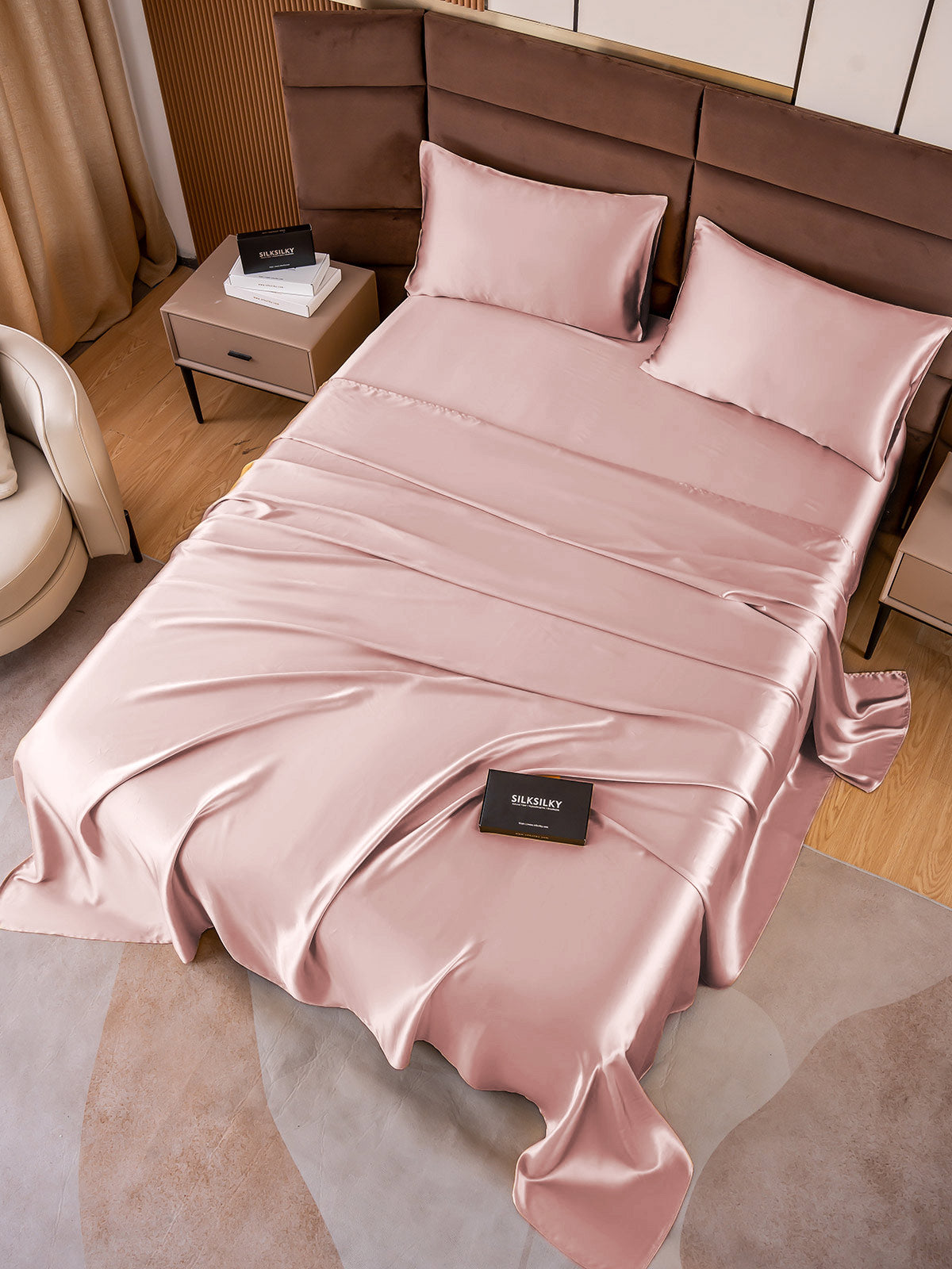 [Malva Pallido] SilkSilky-IT 19Momme Seta pura Bedding Set 005