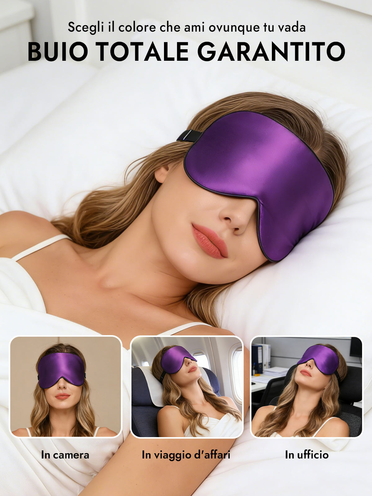 [Viola] SilkSilky-IT Mascherina da Notte 006