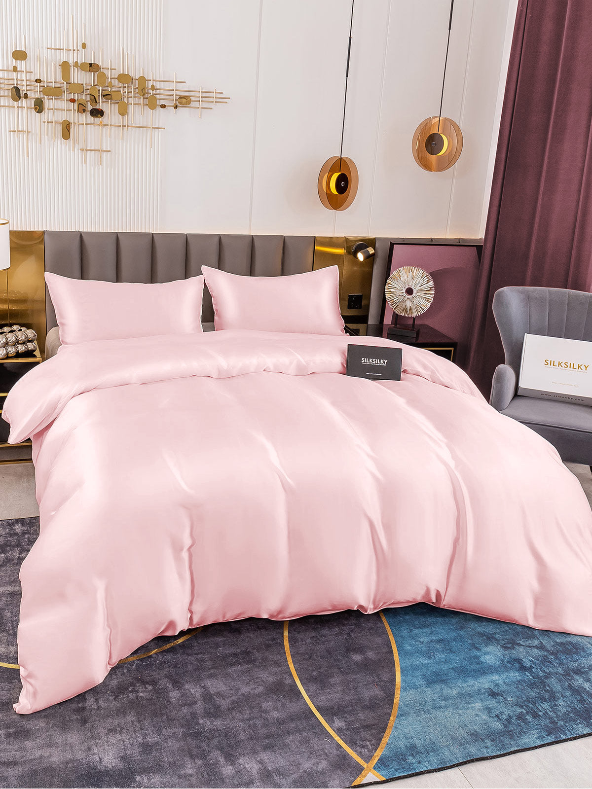 [Rosa] SilkSilky-IT 19Momme Seta pura Bedding Set 004