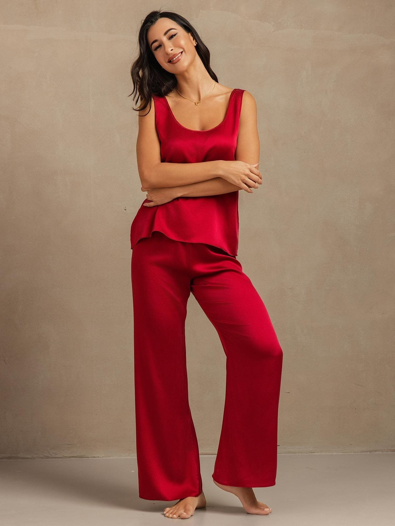 [Vino] SilkSilky-IT 19Momme Seta Womens Pajamas 001,